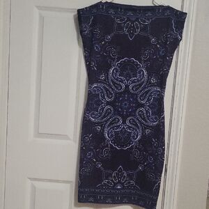 Elegant Purple Patterned Dress